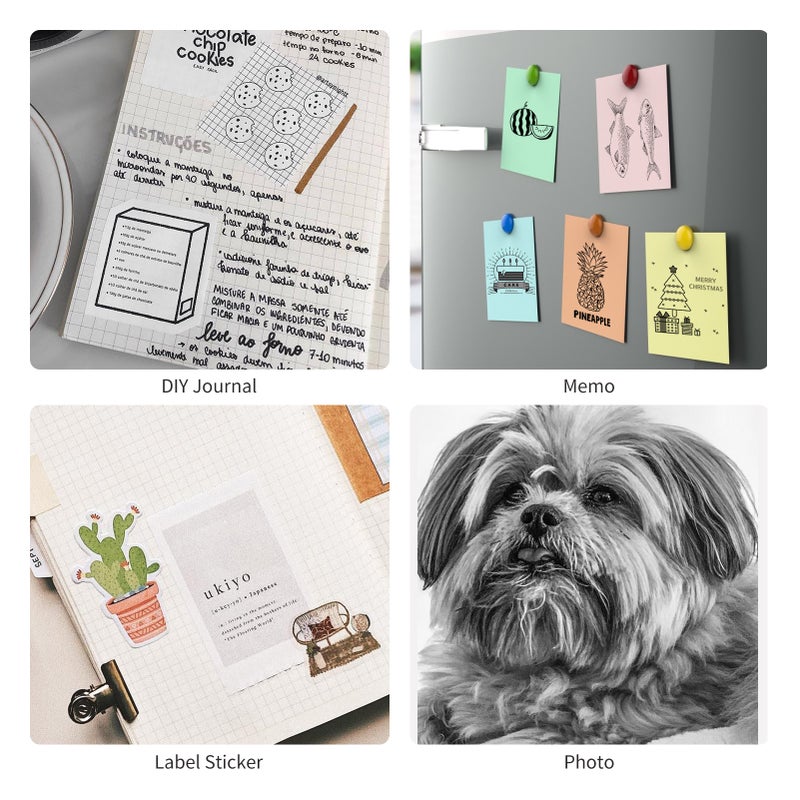 PAPERANG P3 Mini Pocket Photo Printer Portable Thermal Printing Machine Wireless BT Connection for Picture Lable DIY Handcraft List Meno Notes Journal Receipt Paper Instant Printer Sticker with 1 - Image 2