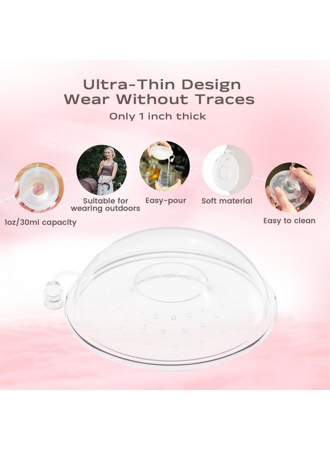 Hranio Milk Collectors for Breastfeeding Breast Milk Collector Milk Catcher for Breastfeeding BPA-Free Post Partum Essentials Breast Feeding Essentials (1oz/30ml, 4 Counts) - Image 4