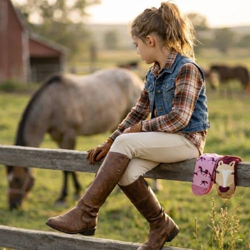 Jeasona Girls Socks Horse Gifts for Girls Cute Funny Horse Kids Ankle Socks (as1, age, 4_years, 12_years, Multicolored Horse, 6-8 Years) - Image 5