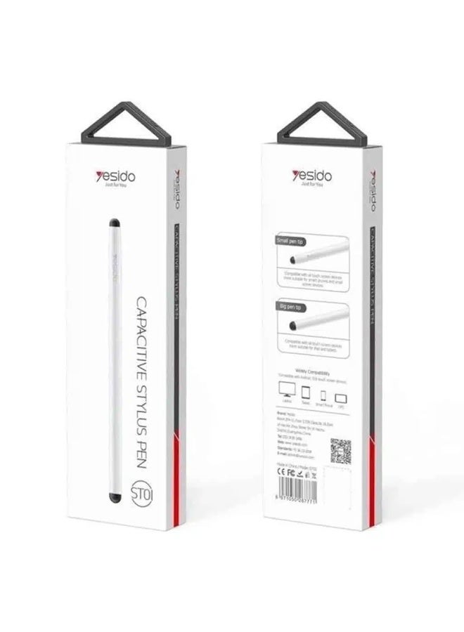 يسيدو قلم لمس عالي الدقة Yesido ST01 للرسم والكتابة متوافق مع أجهزة iOS وAndroid وWindows – أبيض - Image 3
