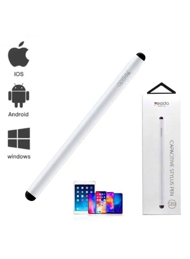 يسيدو قلم لمس عالي الدقة Yesido ST01 للرسم والكتابة متوافق مع أجهزة iOS وAndroid وWindows – أبيض - Image 4