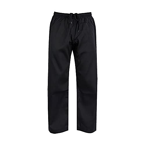 ChoCho Track Adult Karate Trousers Martial Arts Student Karate Suit GI Aikido Pant Kung Fu (Black, 7/200cm) - Image 1