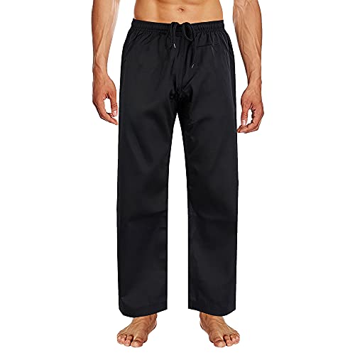 ChoCho Track Adult Karate Trousers Martial Arts Student Karate Suit GI Aikido Pant Kung Fu (Black, 7/200cm) - Image 5