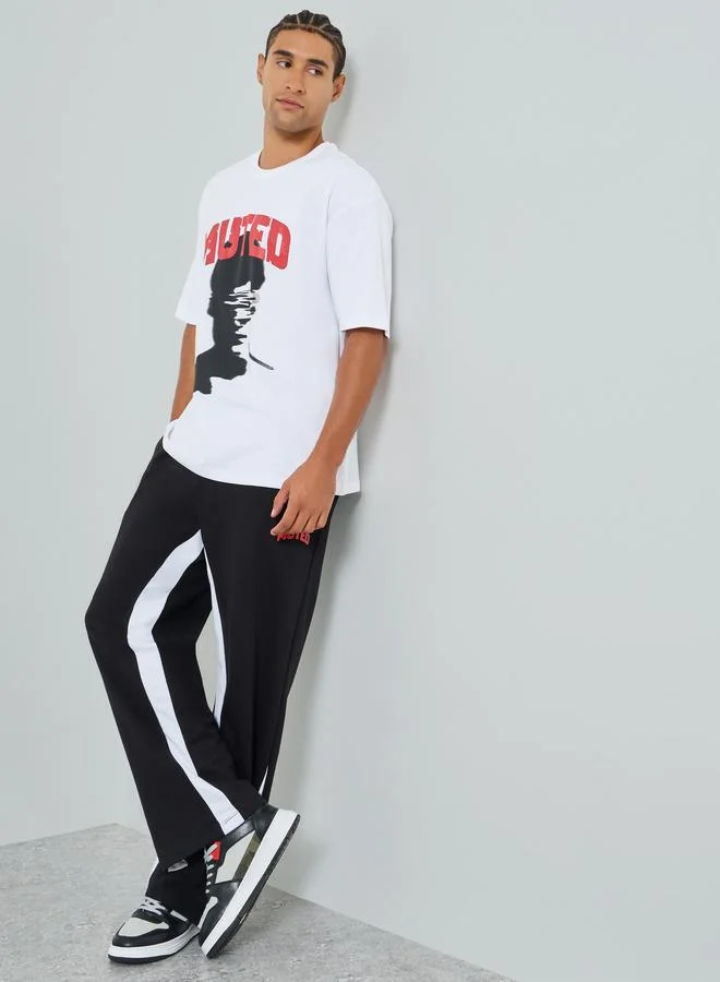 Styli Men Graphic Oversized T-Shirt and Joggers Co-Ords