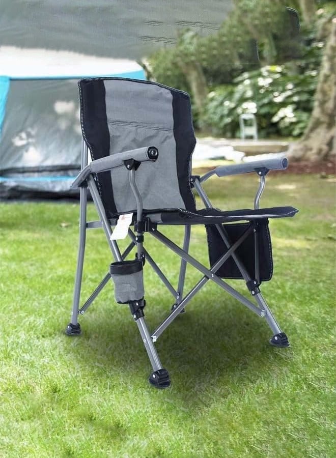 كادي ون كرسي قابل للطي للتخييم و الرحلات مزود بجيب تخزين جانبي و حامل أكواب  مع مسند ذراع مبطن - Image 2