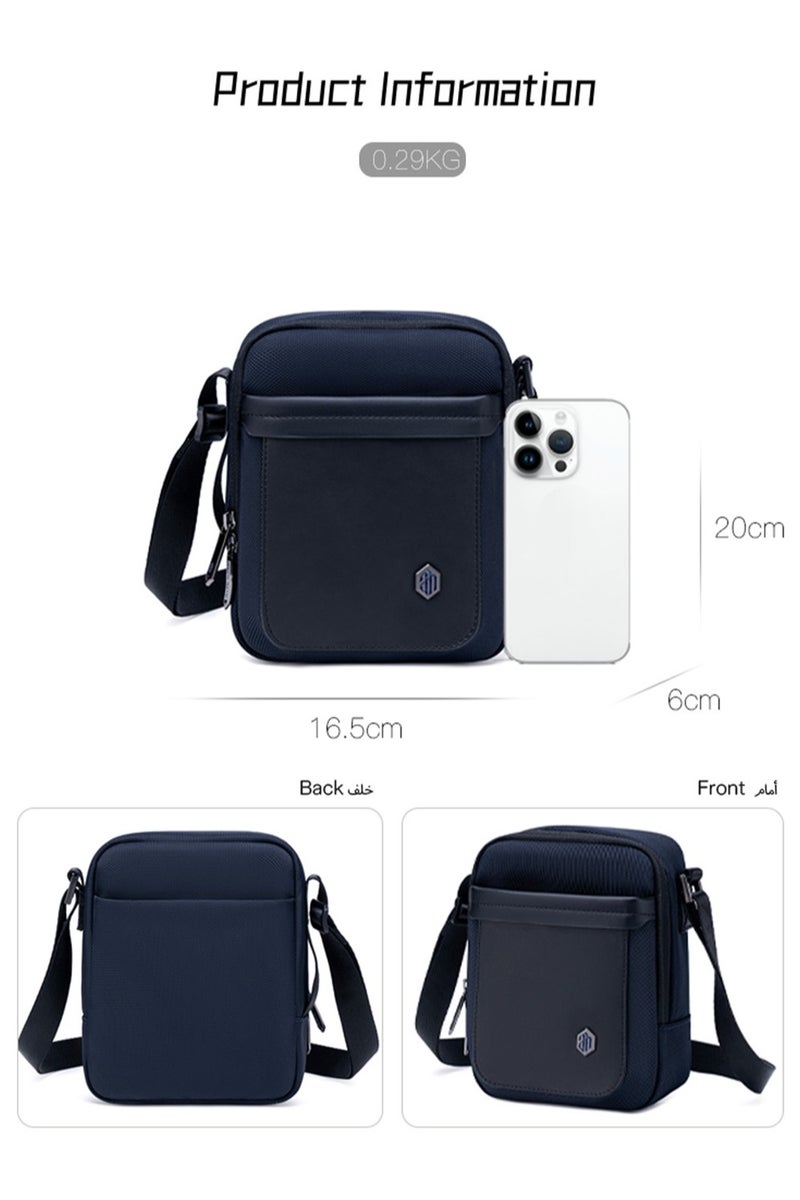 ARCTIC HUNTER Lightweight Crossbody Sling Bag, Small Work Office Messenger Bag for Men, Blue - Image 3