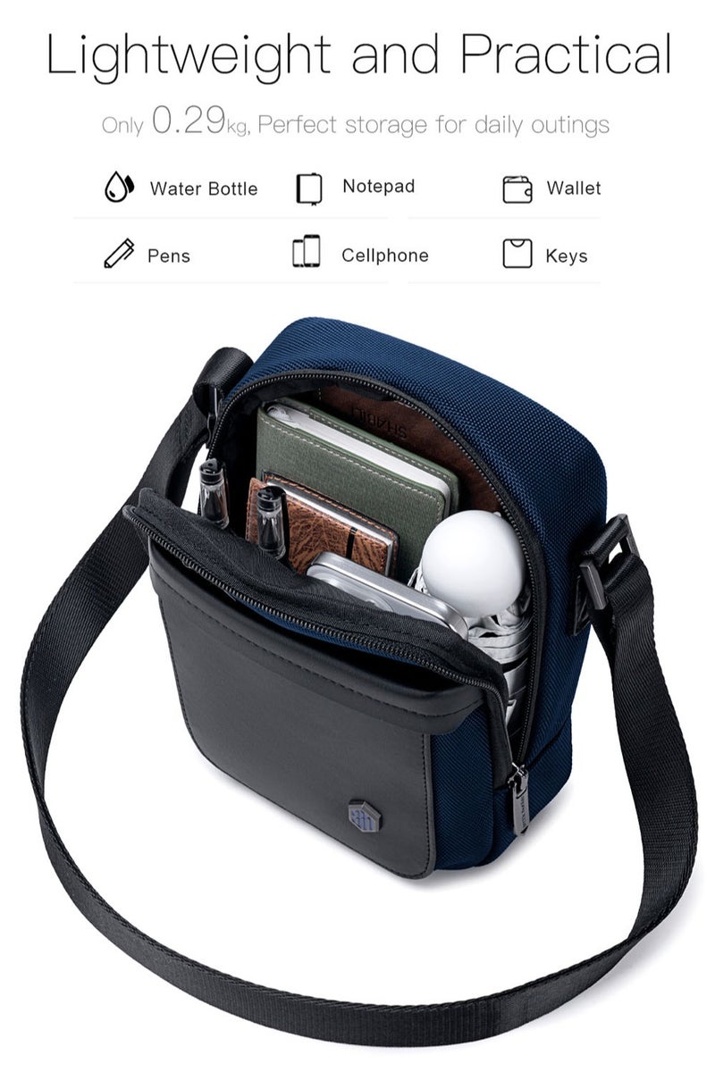 ARCTIC HUNTER Lightweight Crossbody Sling Bag, Small Work Office Messenger Bag for Men, Blue - Image 4