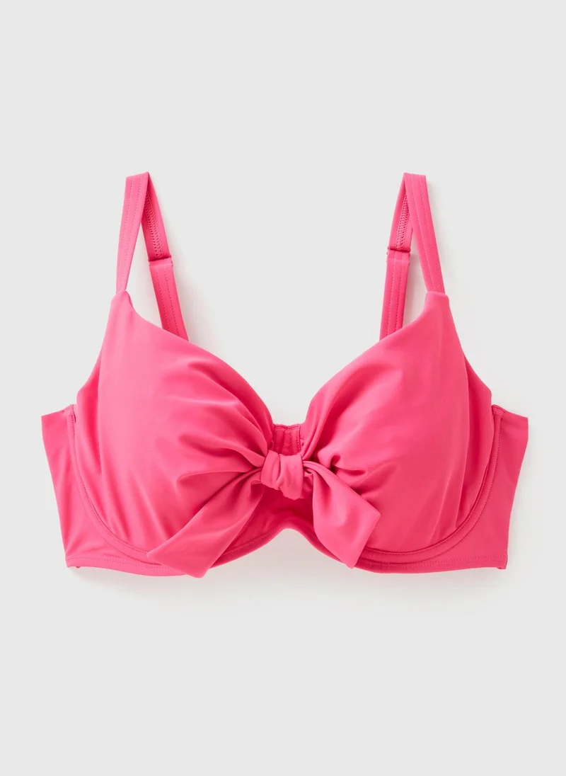 Matalan DD+ Pink Bow Bikini Top