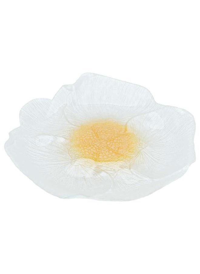Alsaif Glass Serving Plate 30X30X3 Cm Pearly White  - Image 2
