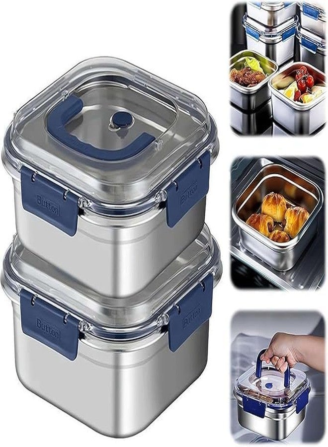 Bindex STORAGE CONTAINER WITH BLUE HANDLE (1800 ML) Leak-Proof & Airtight Storage Box for Kitchen, Travel, School - Image 5