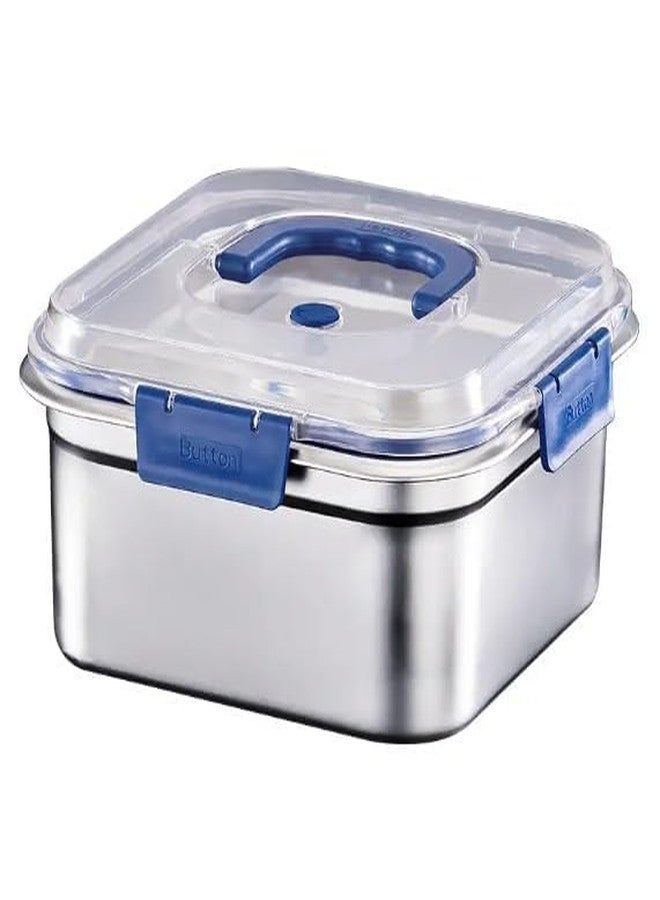 Bindex STORAGE CONTAINER WITH BLUE HANDLE (1800 ML) Leak-Proof & Airtight Storage Box for Kitchen, Travel, School - Image 1