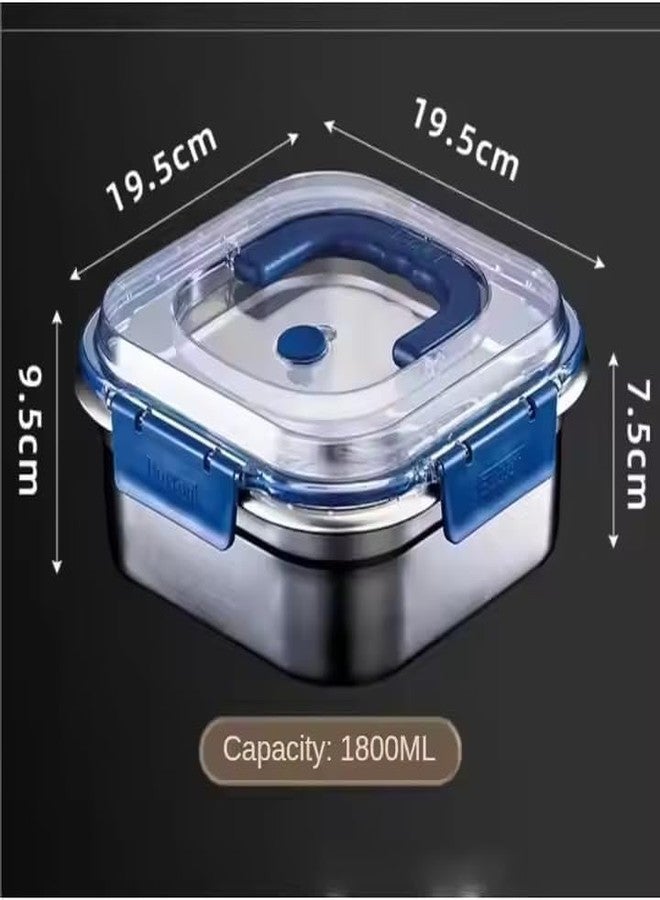 Bindex STORAGE CONTAINER WITH BLUE HANDLE (1800 ML) Leak-Proof & Airtight Storage Box for Kitchen, Travel, School - Image 3