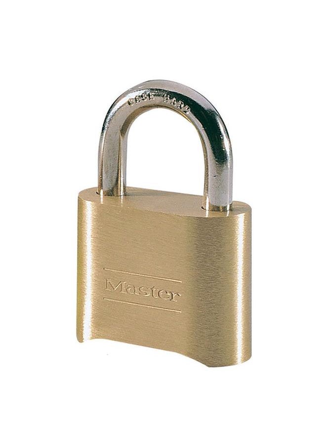 Master Lock Resetable Combination Padlock Silver and Beige 2inch  - Image 2