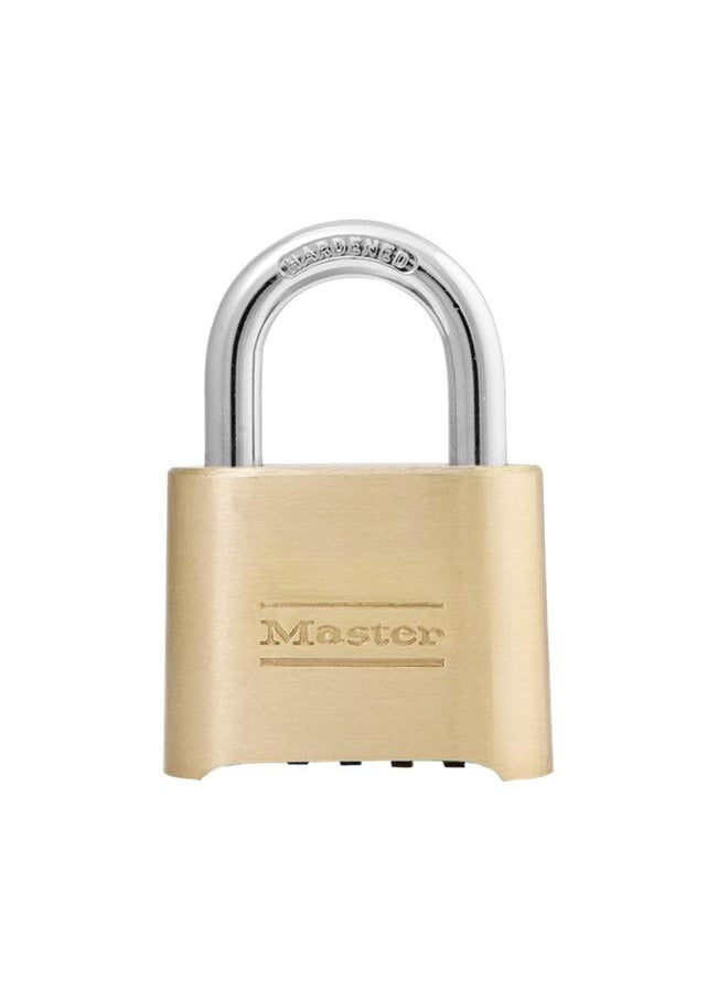 Master Lock Resetable Combination Padlock Silver and Beige 2inch  - Image 1
