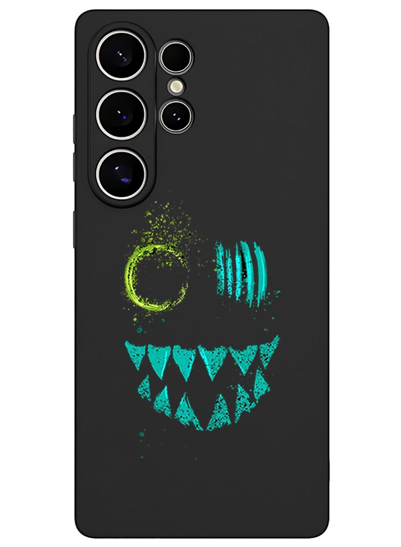 Theodor Protective Slim Fit Case Liquid Silicone Cover with Full Body Protection Anti-Scratch Shockproof Case For Samsung Galaxy S25 Ultra (Black) - ghost - Image 1