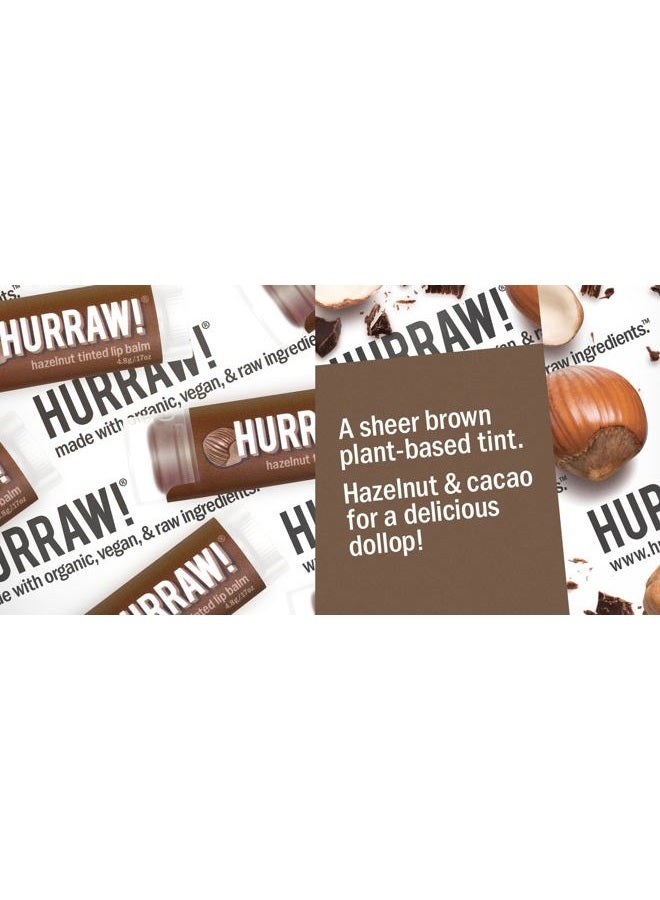 Hurraw! Hazelnut Tinted Lip Balm, 2 Pack: (Sheer Brown Tint) Organic, Certified Vegan, Cruelty and Gluten Free. Non-GMO, 100% Natural Ingredients. Bee, Shea, Soy and Palm Free. Made in USA - Image 4