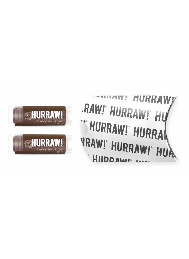 Hurraw! Hazelnut Tinted Lip Balm, 2 Pack: (Sheer Brown Tint) Organic, Certified Vegan, Cruelty and Gluten Free. Non-GMO, 100% Natural Ingredients. Bee, Shea, Soy and Palm Free. Made in USA - Image 2