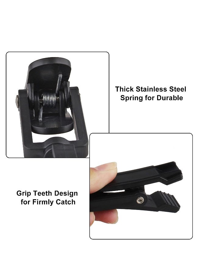 SYOSI Laundry Hooks Clip Plastic Clothes Pins Super Strong Hanger Clips Swivel Hooks Clip for Clothing Store Home Office Workshop Swivel Laundry Clips Curtain Clips Clothes Pins White Black 20 PCS - Image 3