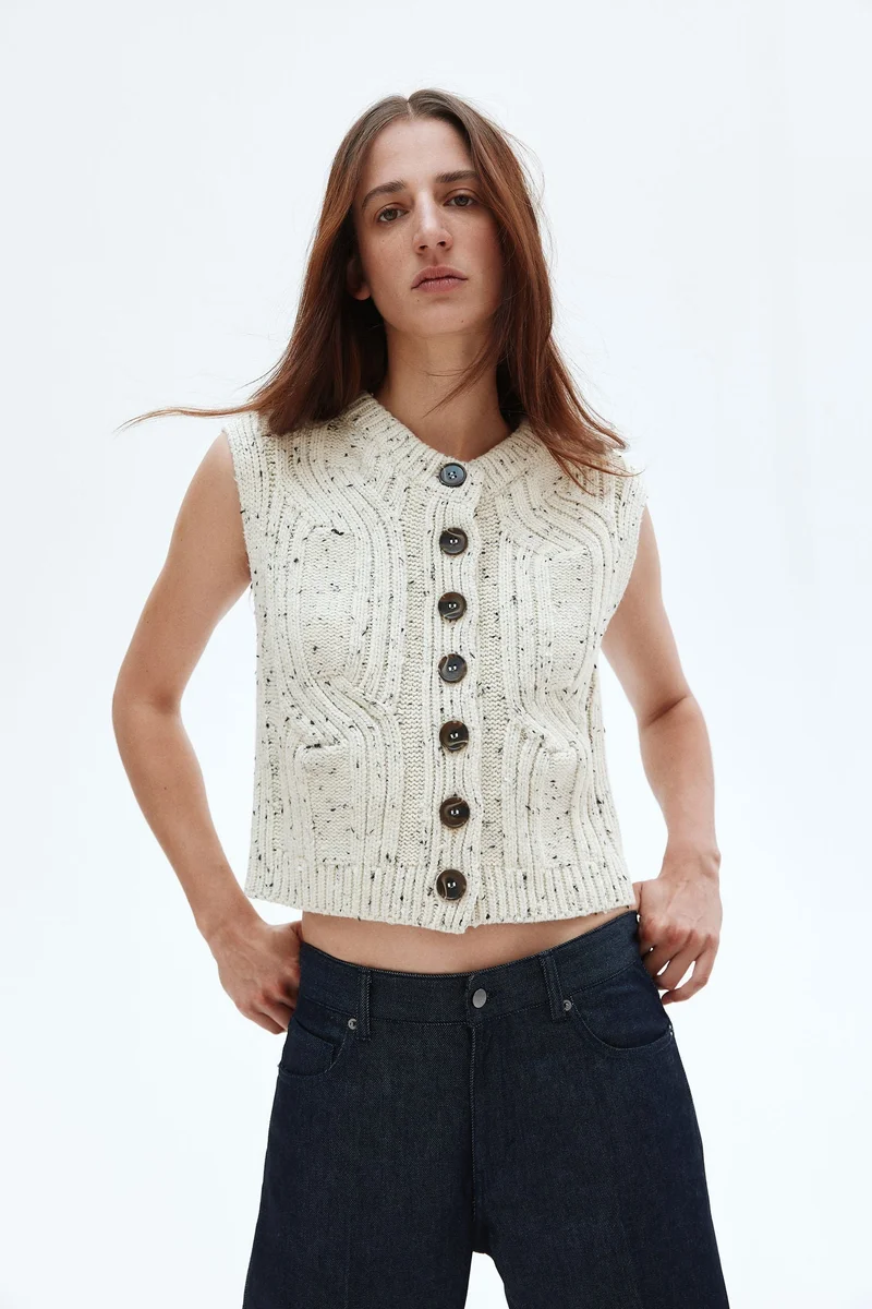 H&M Cable-knit waistcoat