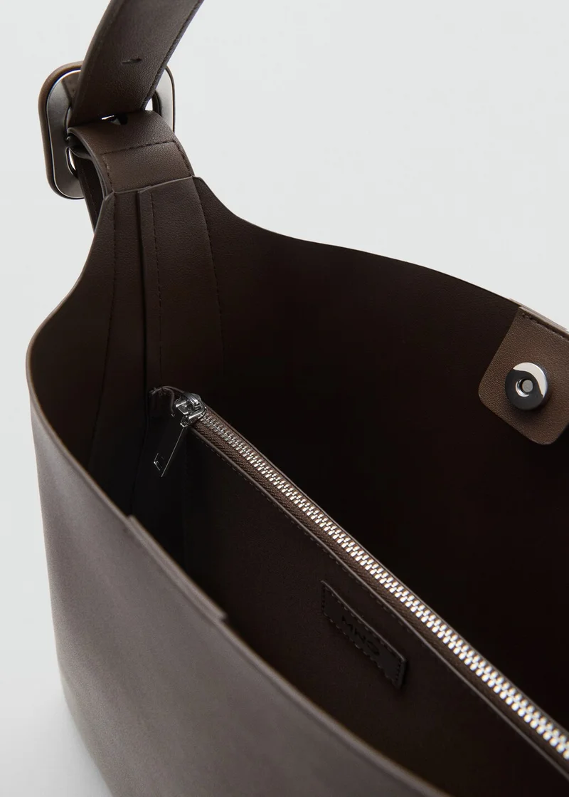 MANGO Buckle Bucket Bag