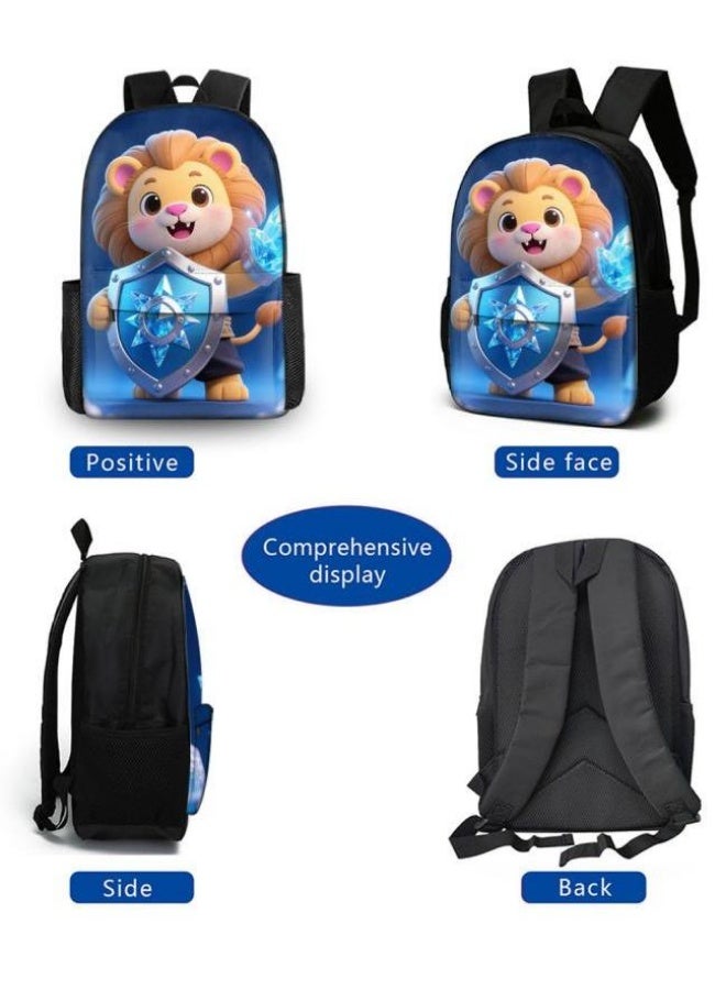 Bright Li Fire Unlock the new fashion of childish fun! Three-piece set of bags, cartoon elements for children and teenagers (students, children, friends' outings, mountain climbing, schooling, etc. can be used) - 48 - Image 3