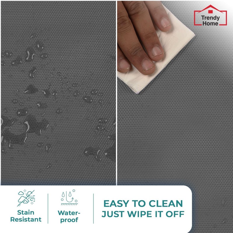 Senego Anti-Slip mat for Kitchens, Cabinet, Drawers| Super Strong EVA | Washable| Anti-Microbial | Water Resistant |Grey | 45 cm x 5 m - Image 3