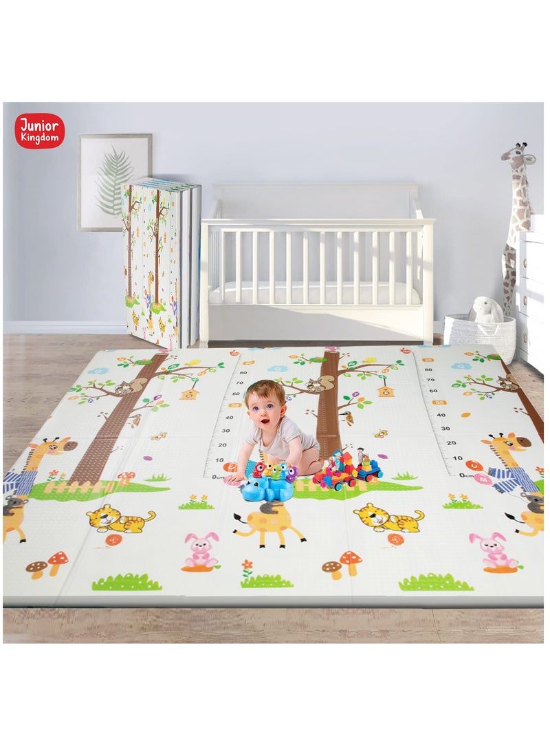 Junior Kingdom - Junior Kingdom Play Mat (200cm X 180cm X 1.5cm) Playmat Baby Play Mat for Floor Play Babies Extra Thick Crawling Mat for Kids Water Proof and Reversible Large Soft for Toddler - Image 1