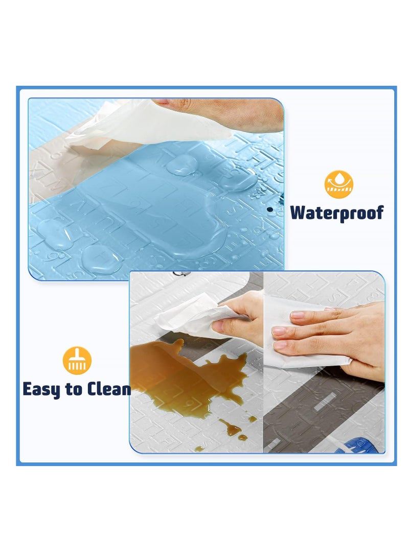 Junior Kingdom - Junior Kingdom Play Mat (200cm X 180cm X 1.5cm) Playmat Baby Play Mat for Floor Play Babies Extra Thick Crawling Mat for Kids Water Proof and Reversible Large Soft for Toddler - Image 1