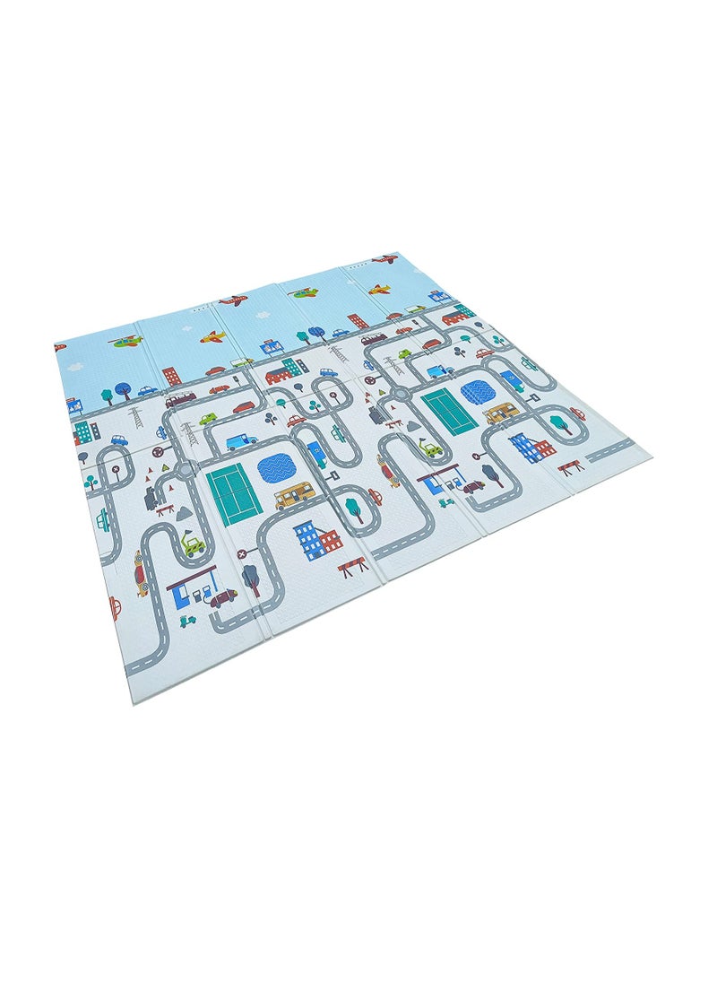 Junior Kingdom - Junior Kingdom Play Mat (200cm X 180cm X 1.5cm) Playmat Baby Play Mat for Floor Play Babies Extra Thick Crawling Mat for Kids Water Proof and Reversible Large Soft for Toddler - Image 1