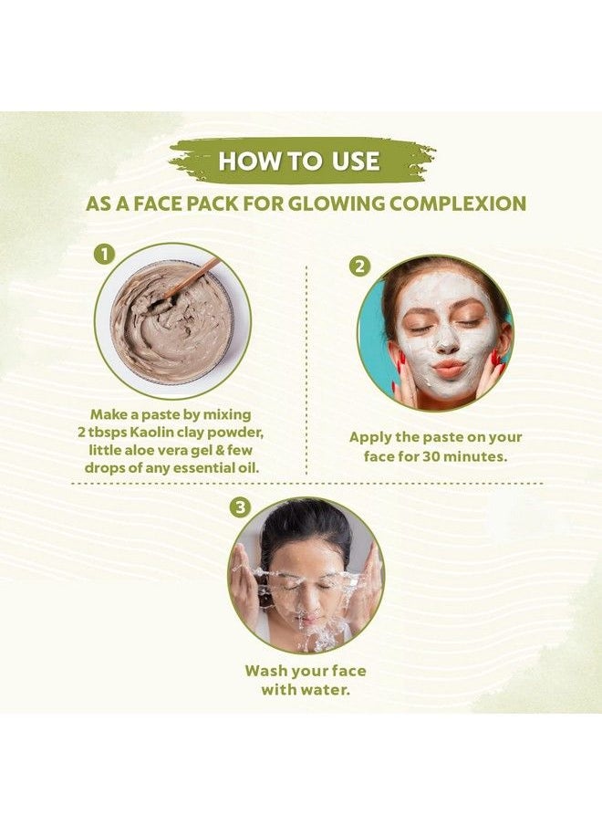 Indus Valley Natural Kaolin Clay Powder; China Clay For Acne Blackheads And For Glowing Skin 100G  - Image 5