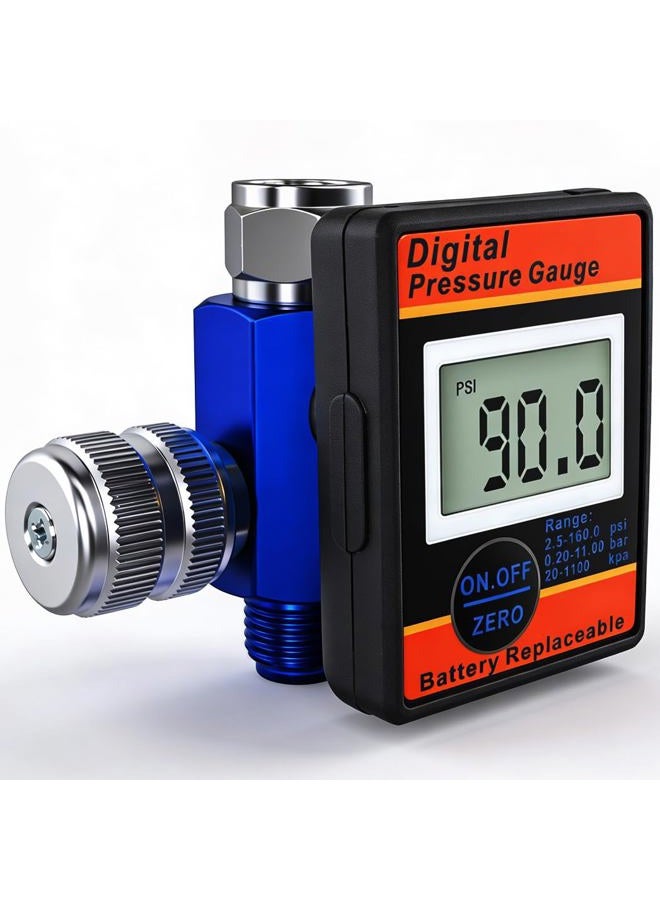 LE LEMATEC Air Pressure Regulator, Precise and Accurate Heavy Duty Air Regulator, ¼ Inch NPT 0-150 PSI Air Compressor Regulator with Gauge. - Image 1