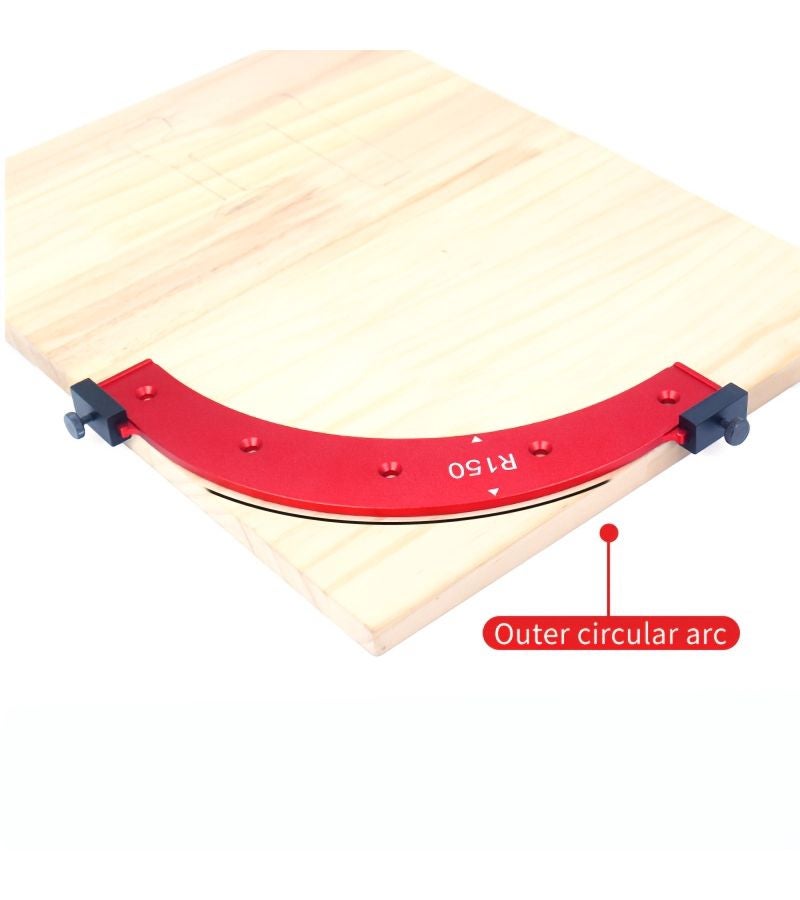 مجموعة أدلة تشطيب (Fillet Guide) من سبائك الألومنيوم لطاحونة الرقعة R250، مخصصة لأدوات النجارة الديكورية المحمولة والمثبتة على الطاولات. - Image 2