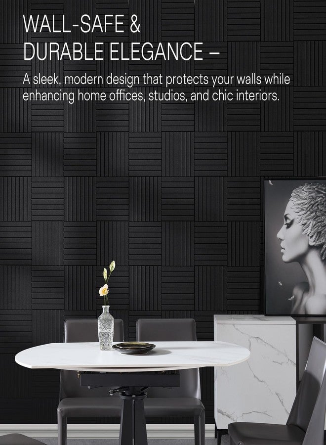 ماكسجير لوحات فلين كبيرة للجدران من ماكس جير، مقاس 36 × 24 بوصة، بلاطات لوحة إعلانات من اللباد الأسود لتزيين المكاتب، عبوة من 6 بلاطات جدارية من اللباد مع ألواح شرائح، لوحة دبابيس لتنظيم جدران المنزل - Image 3