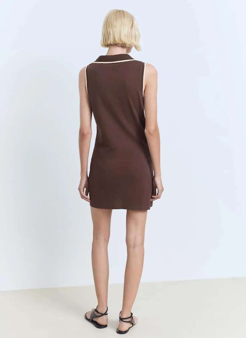 مانجو Short Polo-Style Dress