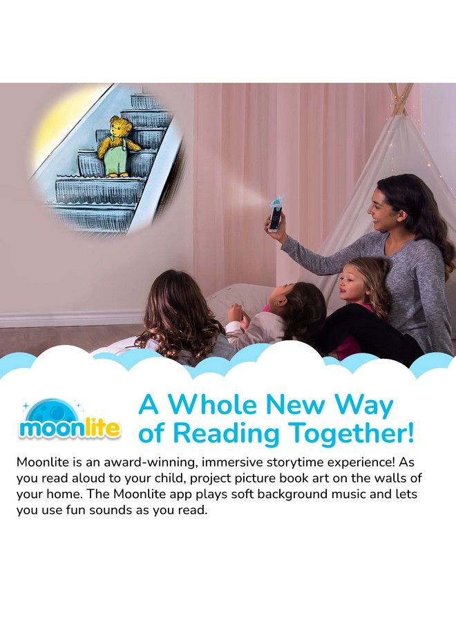 Moonlite بكرة كتاب قصصي من قماش مخملي لوقت القصة طريقة سحرية للقراءة معًا قصة رقمية لجهاز عرض مؤثرات صوتية ممتعة هدايا التعلم المبكر للأطفال من سن 12 شهرًا وما فوق - Image 3