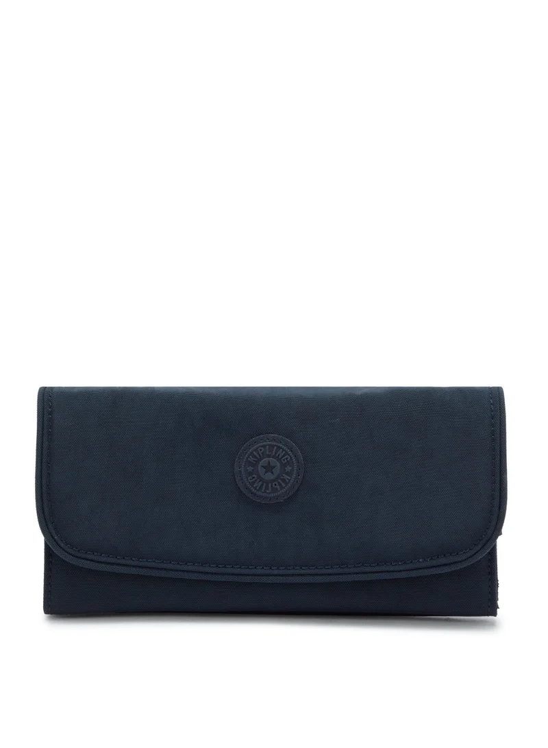 kipling Money Land Blue Bleu 2 Large Wallet