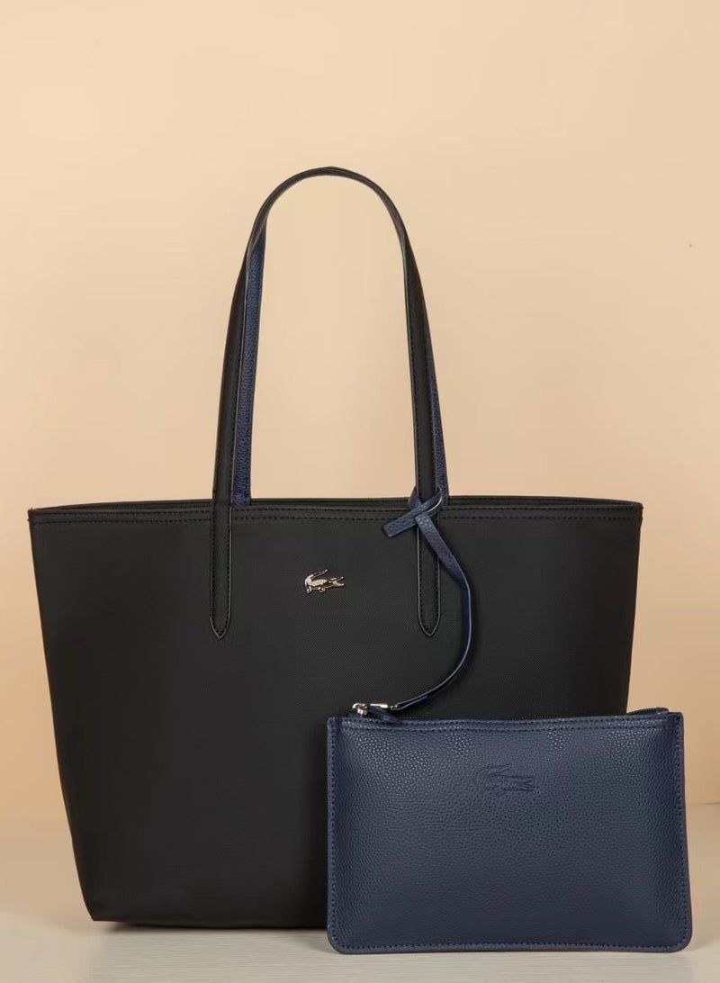 Lacoste Women's Double sided Two tone Large Capacity Handbag, Fashionable Multi functional, Camera Bag - Image 1