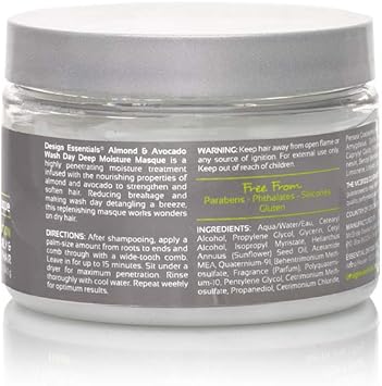 Design Essentials Almond Avocado Wash Day Deep Moisture Masque 12oz - Image 4