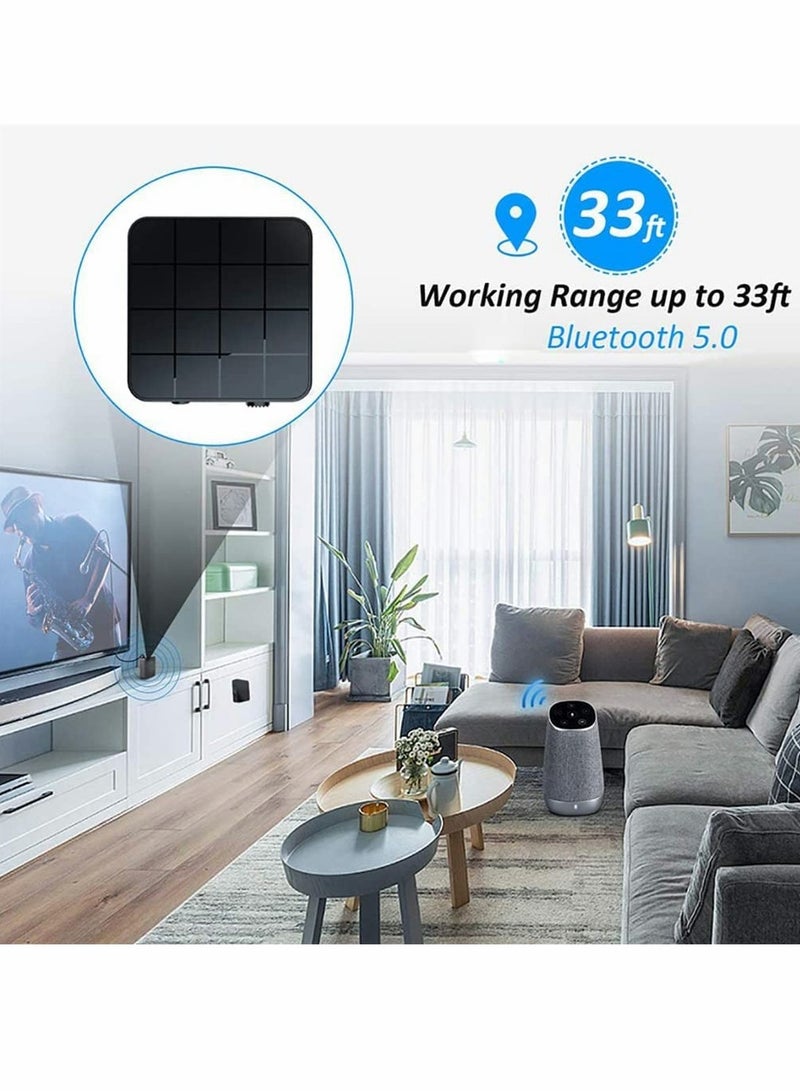 محول استقبال وإرسال صوت Bluetooth 5.0، محول صوت لاسلكي 2 في 1 بمخرج 3.5 ملم، محول صوت ستيريو APTX منخفض الكمون لنظام الصوت المنزلي التلفاز الكمبيوتر اللوحي مكبر الصوت سماعة الرأس، 1 قطعة - Image 3