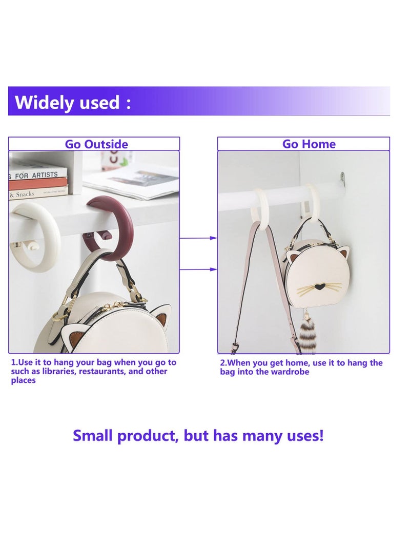 خطاف طاولة لحقيبة اليد 2 قطع خطاف محمول للطاولة قابل للطي وقابل للفصل - Image 5