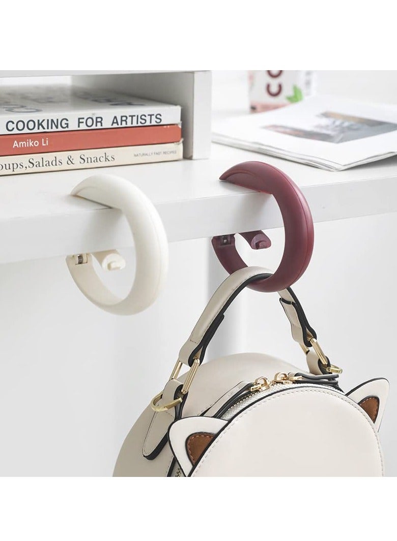 خطاف طاولة لحقيبة اليد 2 قطع خطاف محمول للطاولة قابل للطي وقابل للفصل - Image 1