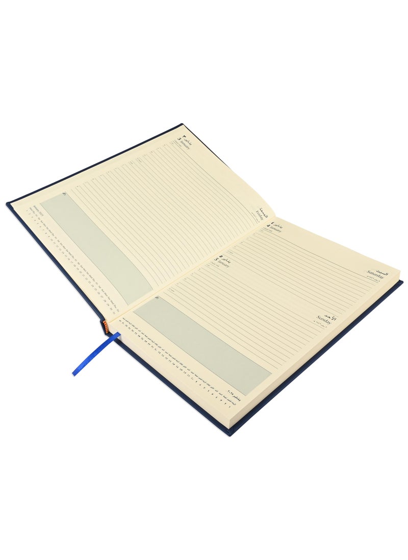 FIS FIS A4 Diary 2025 Arabic/English (Saturday & Sunday Combined) Blue - FSDI48AEP25BL  - Image 2
