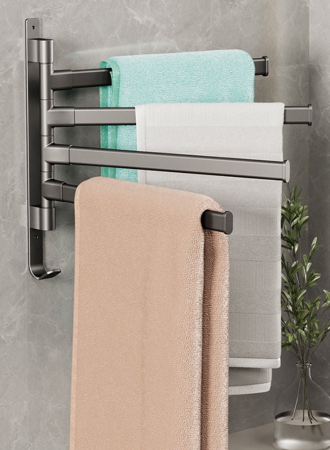 Sharpdo Non-perforated Rotatable Towel Rack In Bathroom - Image 2