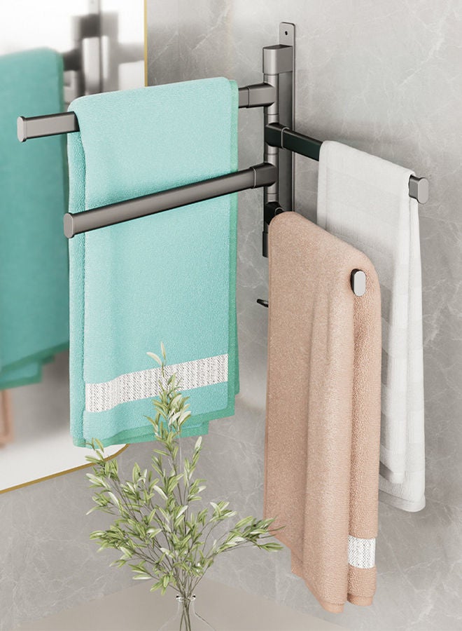Sharpdo Non-perforated Rotatable Towel Rack In Bathroom - Image 3