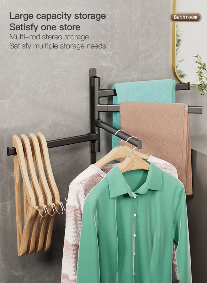 Sharpdo Non-perforated Rotatable Towel Rack In Bathroom - Image 4