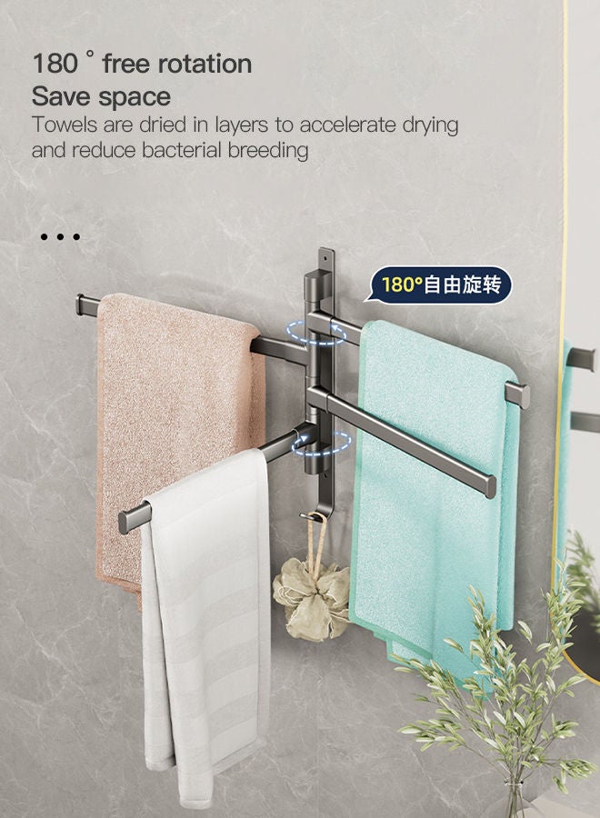 Sharpdo Non-perforated Rotatable Towel Rack In Bathroom - Image 5