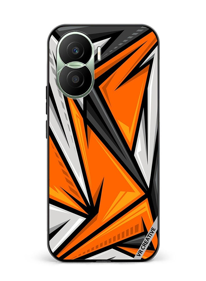 VR CREATIVE Protective Case Cover For Honor Play7T Pro Texture Sports Racing Style Orange Color Design Multicolour - Image 1