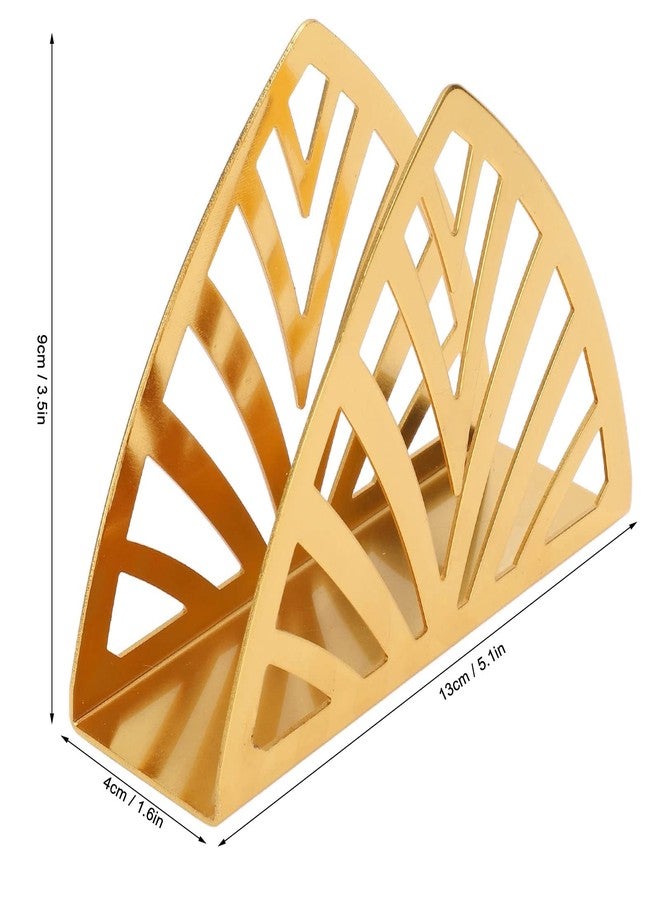 TOTITOM Napkin Holders, Golden Metal Napkin Holder, Table Napkin Organizer, Gold Napkin Holder Triangle Shape Vertical Type, Tissue Dispenser for Kitchen & Picnic Small 5.1 L X 1.6 W X 3.5 H - Image 4