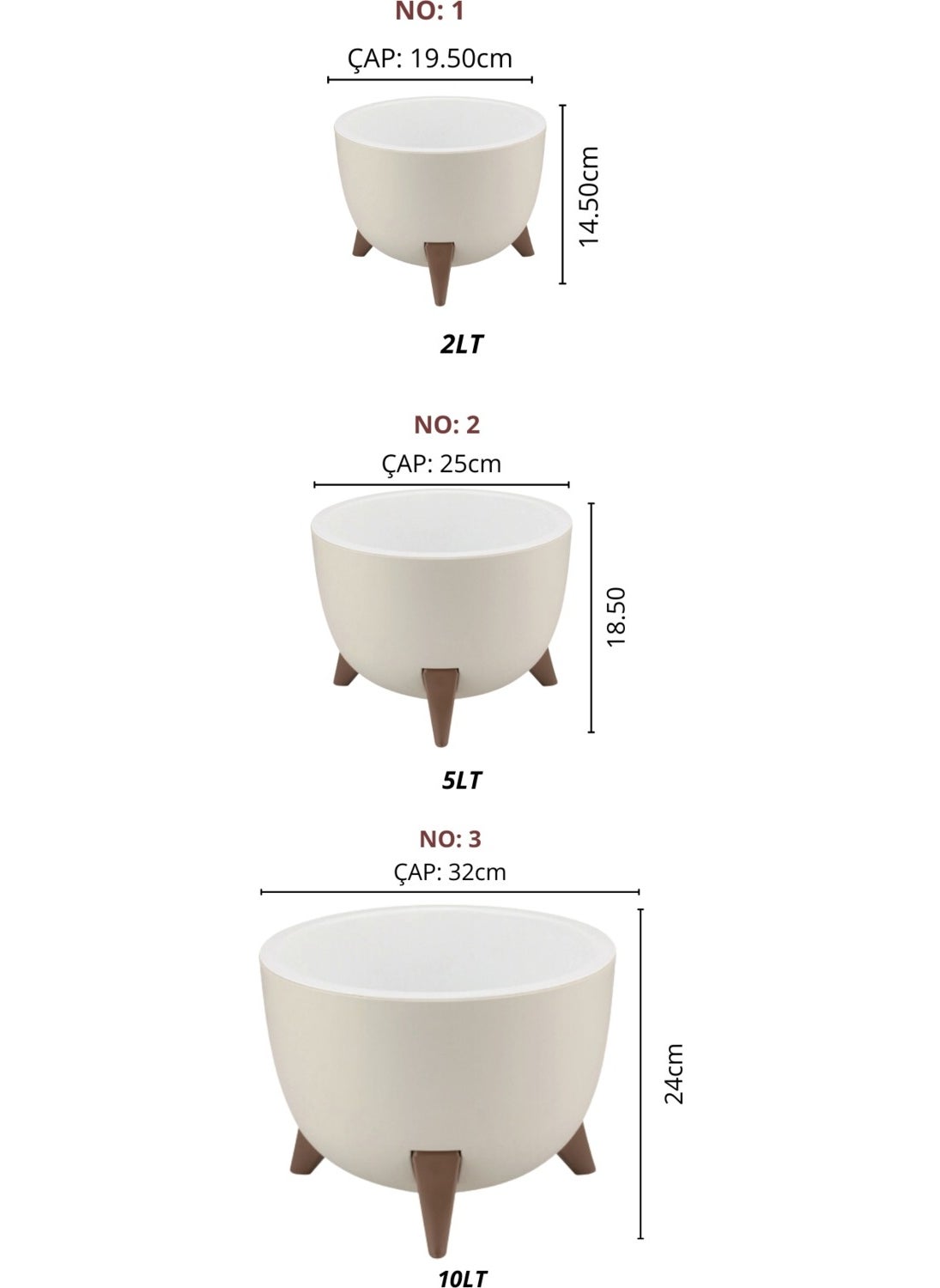 Nandy Home Ufo Model 3-Piece Flower Pot Set  - Image 2