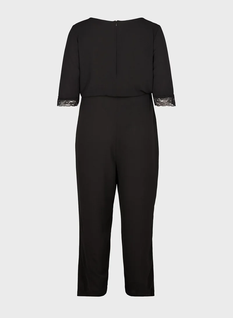 Zizzi Tie Waist Jumpsuit